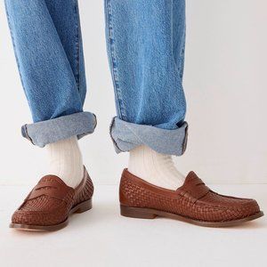 NIB J. Crew Italian Leather Penny Loafers - “Winona” Cognac Italian Leather